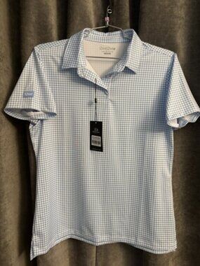 Good Good Golf Women's Medium Houndstooth Polo